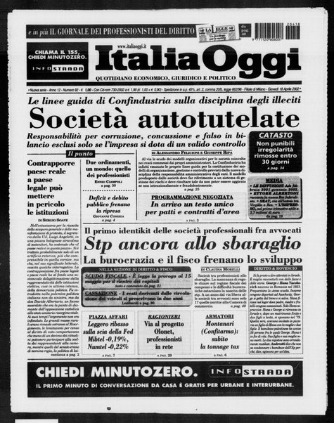 Italia oggi : quotidiano di economia finanza e politica